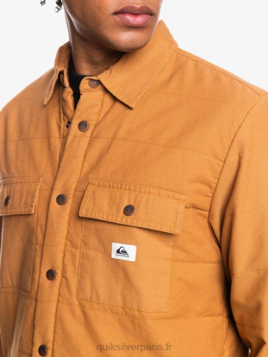 Hommes Quiksilver veste de corvée en toile downrail D6PT1567 cassonade