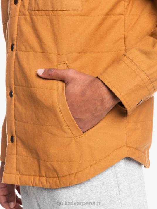 Hommes Quiksilver veste de corvée en toile downrail D6PT1567 cassonade