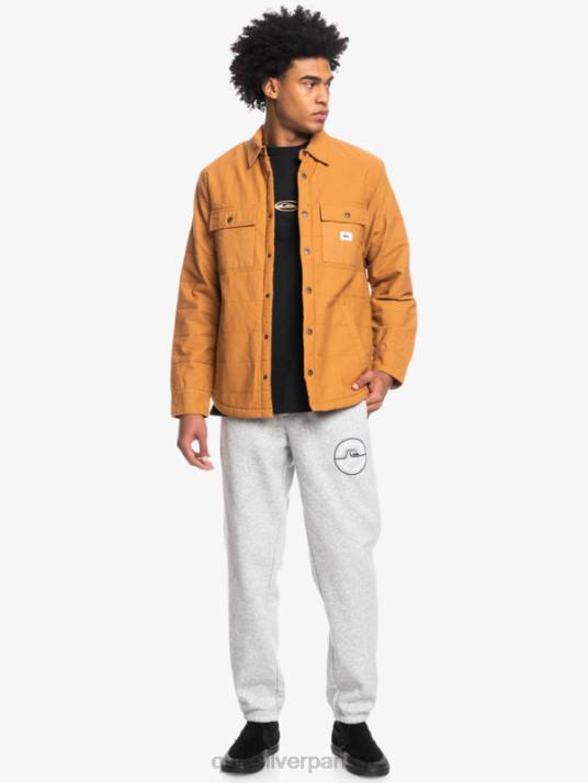 Hommes Quiksilver veste de corvée en toile downrail D6PT1567 cassonade