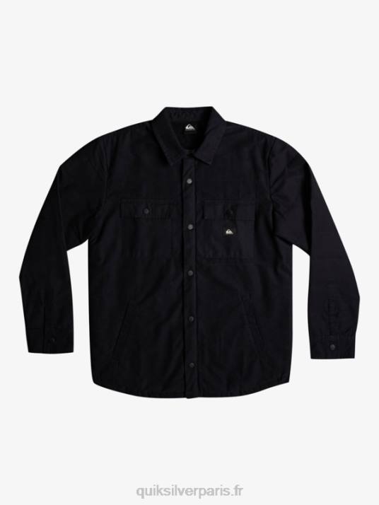Hommes Quiksilver veste de corvée en toile downrail D6PT1568 noir
