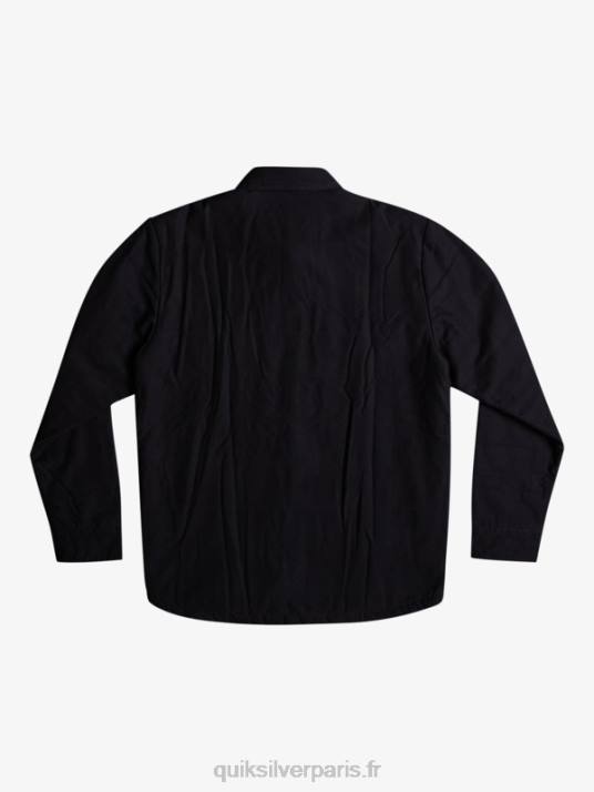 Hommes Quiksilver veste de corvée en toile downrail D6PT1568 noir