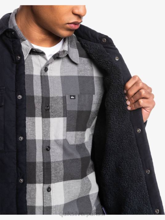 Hommes Quiksilver veste de corvée en toile downrail D6PT1568 noir