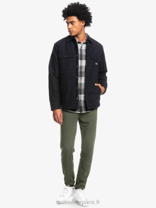 Hommes Quiksilver veste de corvée en toile downrail D6PT1568 noir