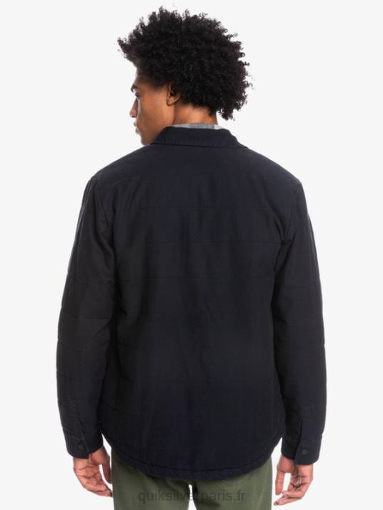 Hommes Quiksilver veste de corvée en toile downrail D6PT1568 noir
