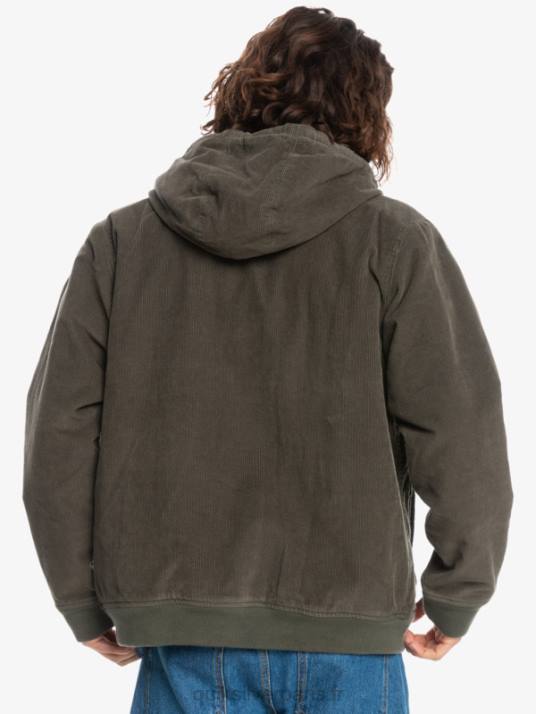 Hommes Quiksilver veste en velours côtelé à trois bandes D6PT1557 feuille de vigne
