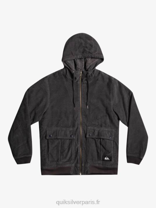 Hommes Quiksilver veste en velours côtelé à trois bandes D6PT1558 macadam