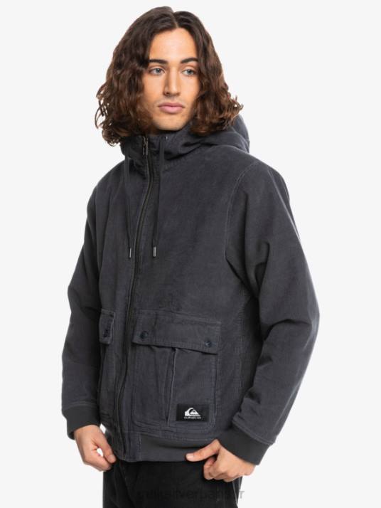 Hommes Quiksilver veste en velours côtelé à trois bandes D6PT1558 macadam