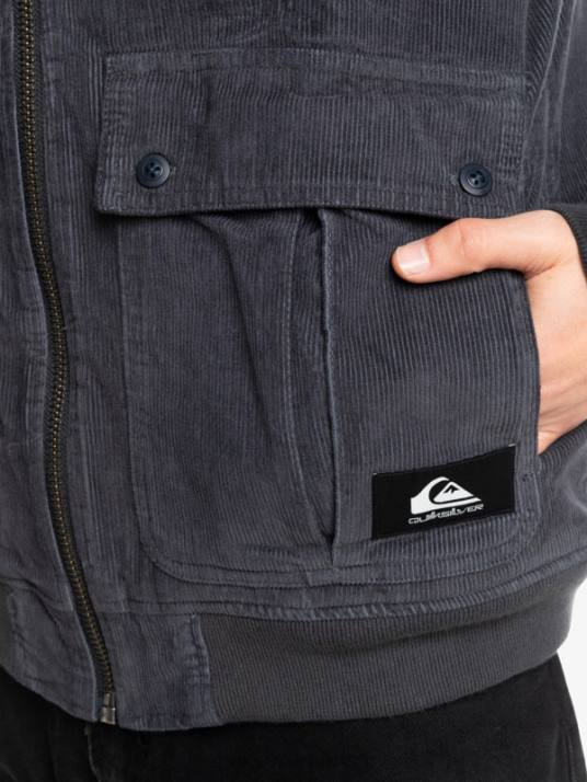 Hommes Quiksilver veste en velours côtelé à trois bandes D6PT1558 macadam