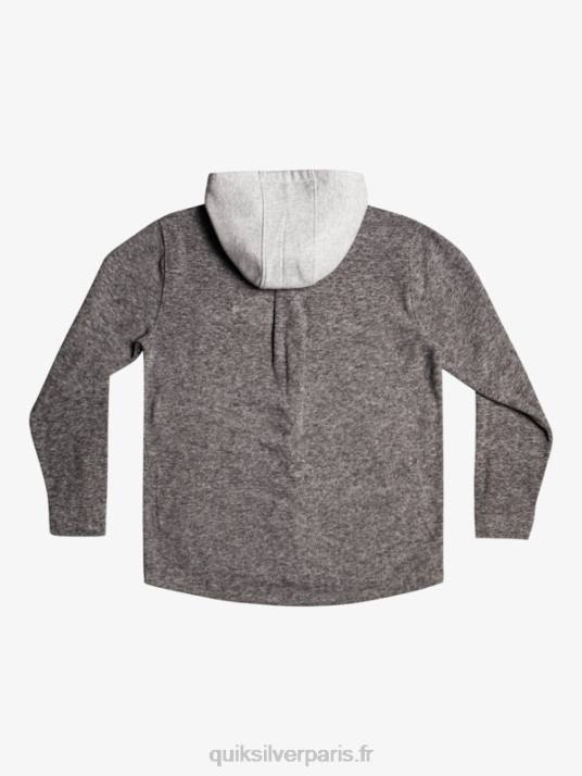 Hommes Quiksilver veste zippée en polaire à capuche super swell D6PT1472 chiné gris foncé